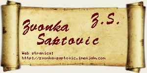 Zvonka Šaptović vizit kartica